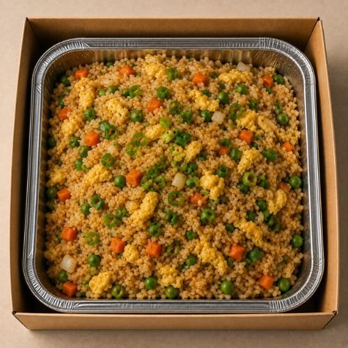 Wok-fried rice with egg